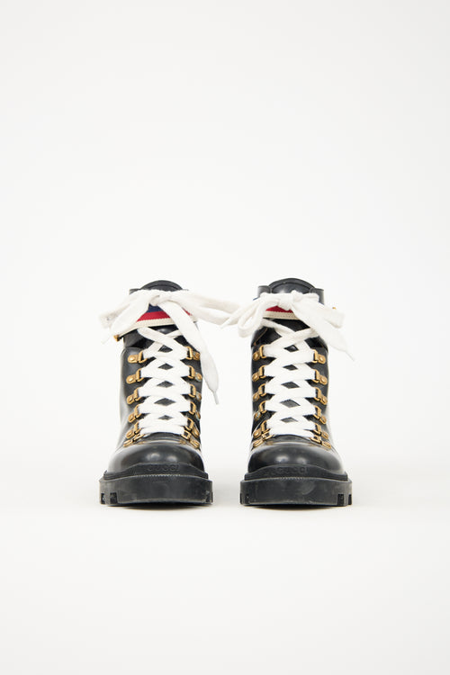 Gucci Leather Sylvie Boot