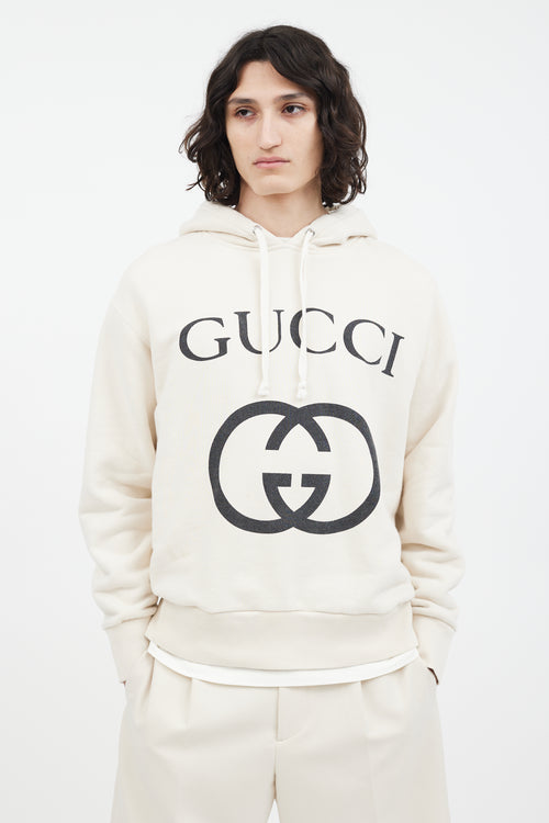 Gucci Cream & Black GG Hoodie