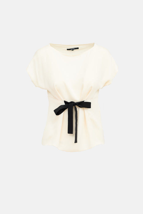 Gucci 2011 Silk Tie Waist Top