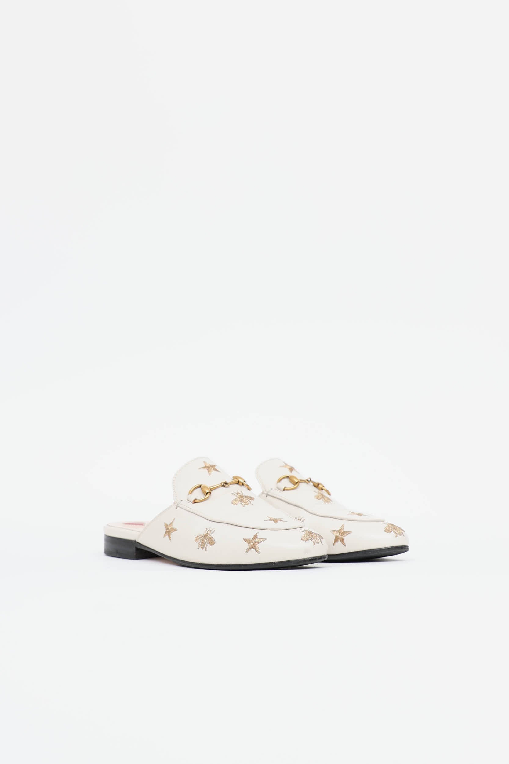 Gucci Embroidered Princetown Mule