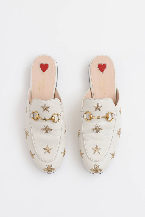 Gucci Embroidered Princetown Mule