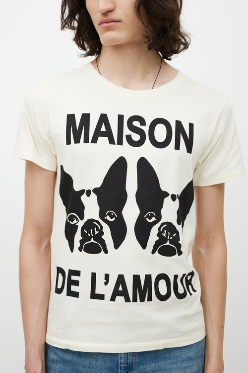 Gucci Cream & Multicolour Maison De L'Amour T-Shirt