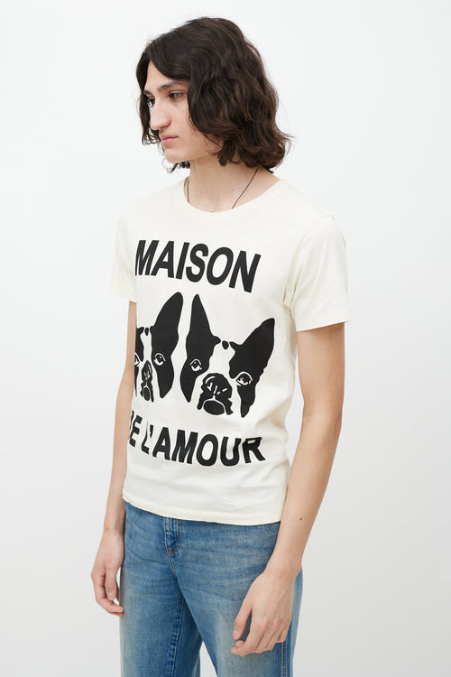 Gucci Cream & Multicolour Maison De L'Amour T-Shirt
