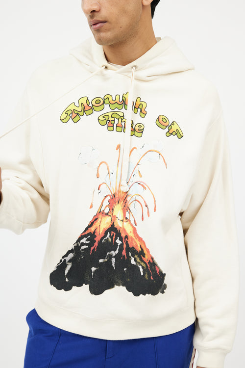 Gucci Cream & Multicolour Mouth Of Fire Hoodie