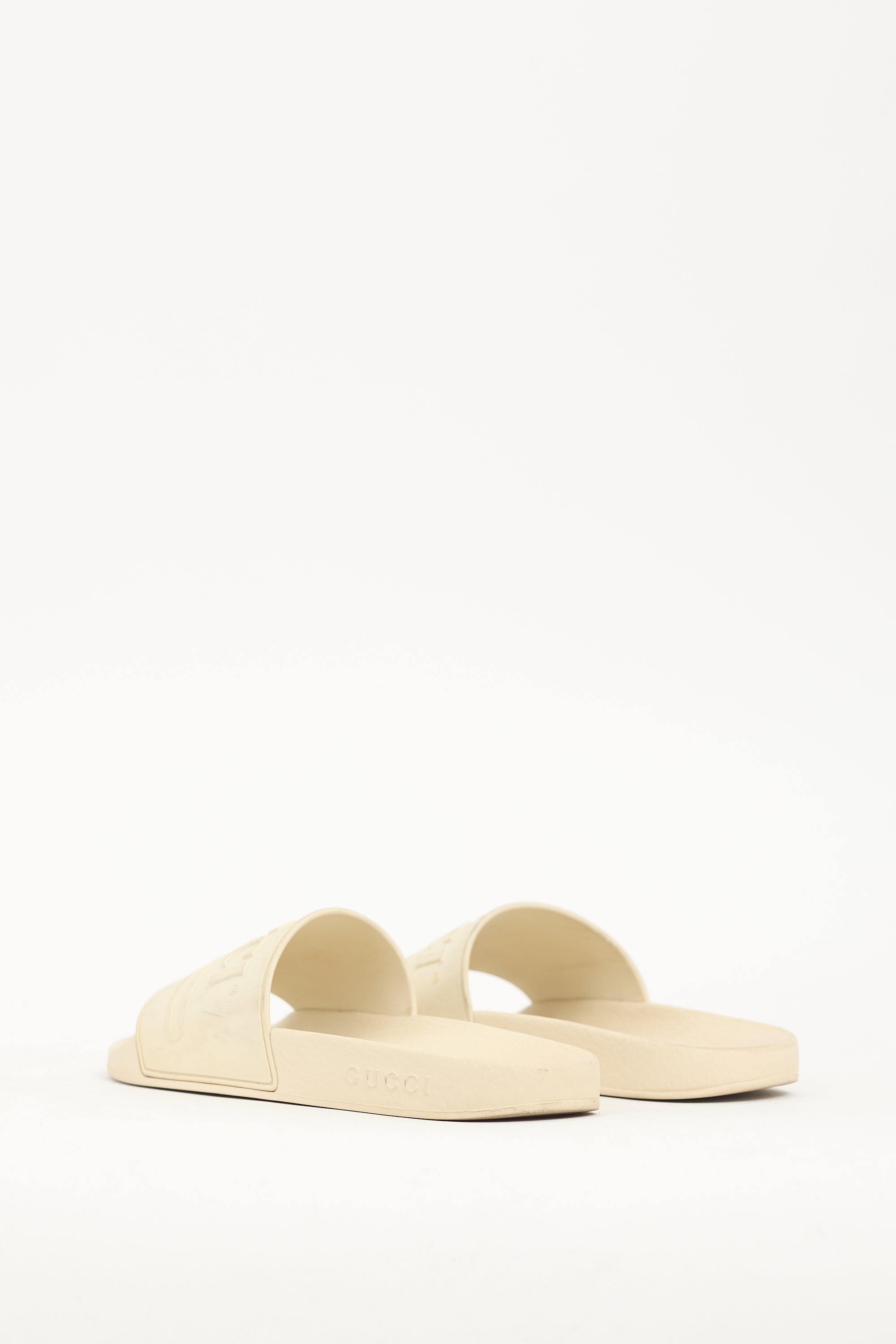 Gucci Cream Rubber Pursuit Slide