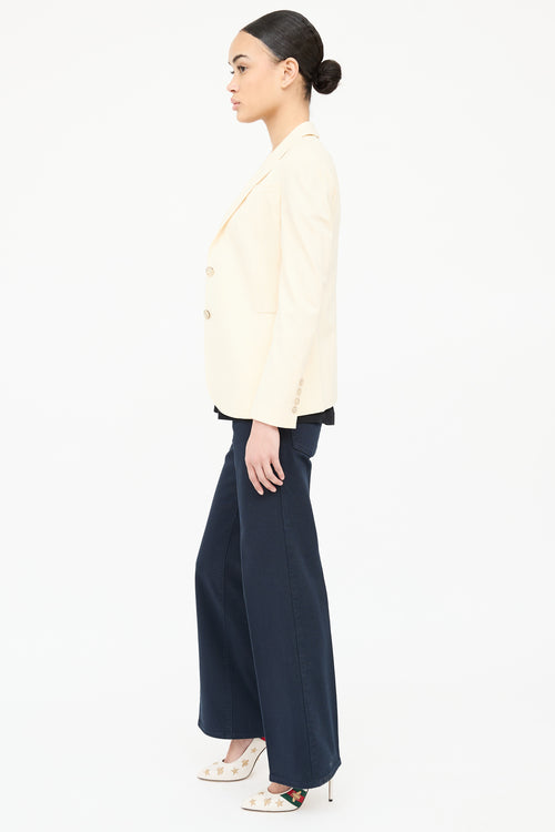 Gucci Single Breasted Collar Blazer