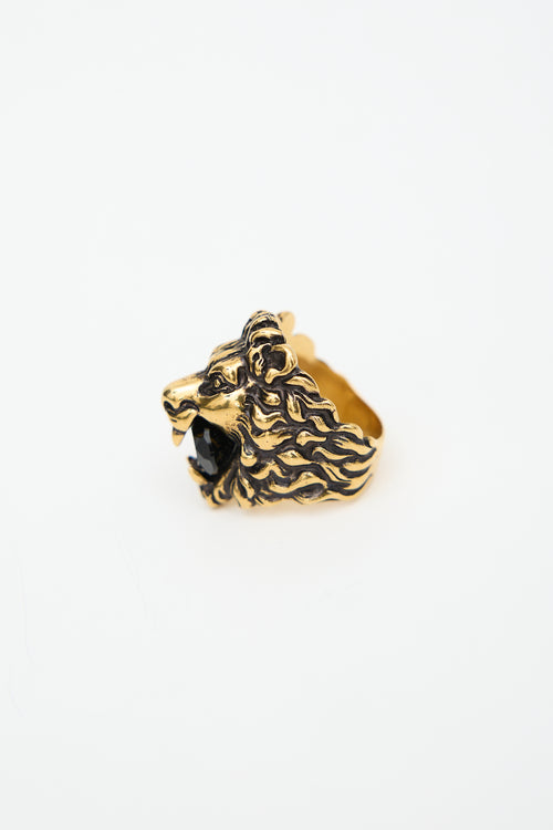 Gucci Crystal Head Ring