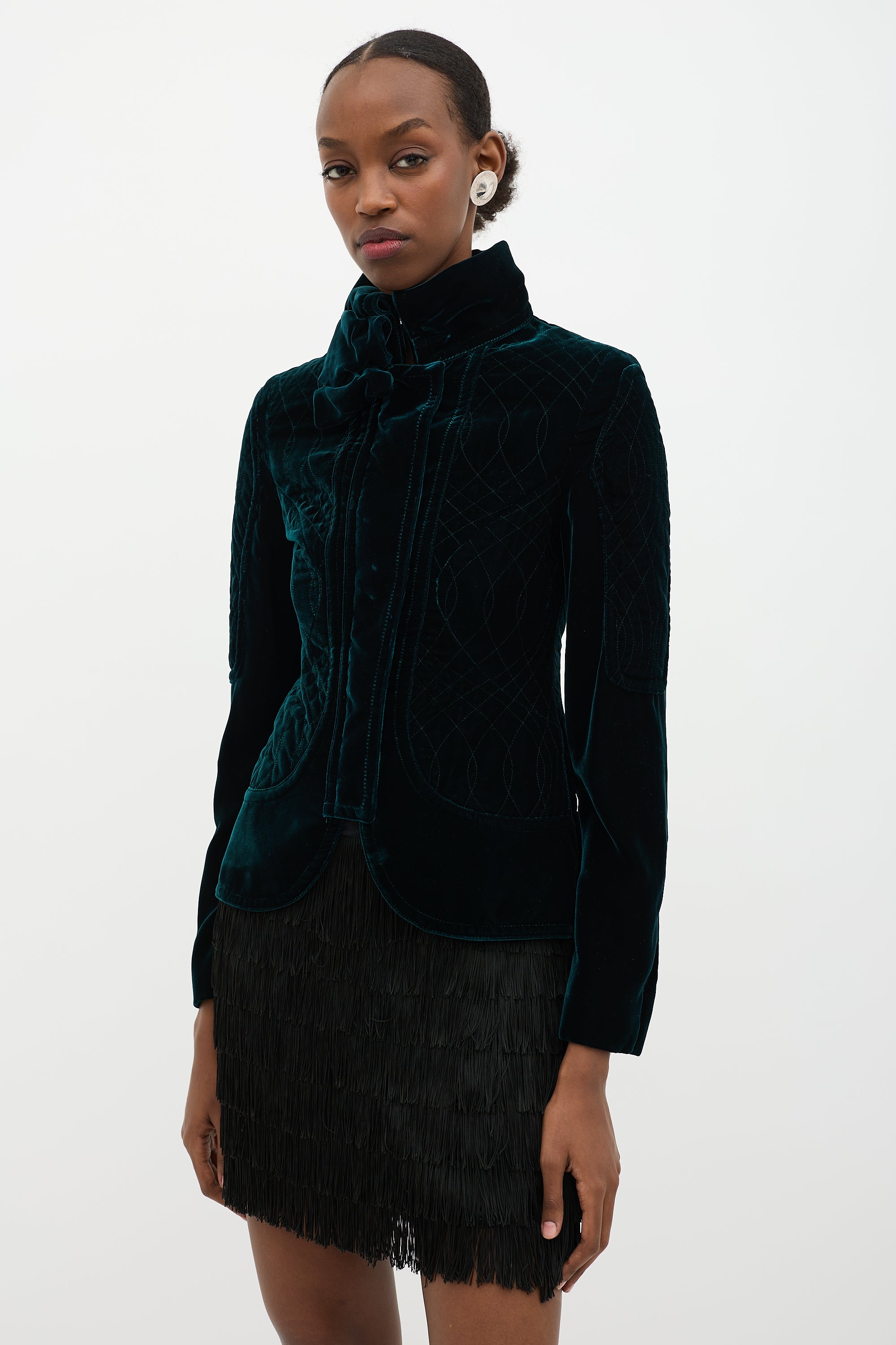 Gucci FW 2005 Quilted Velvet Jacket