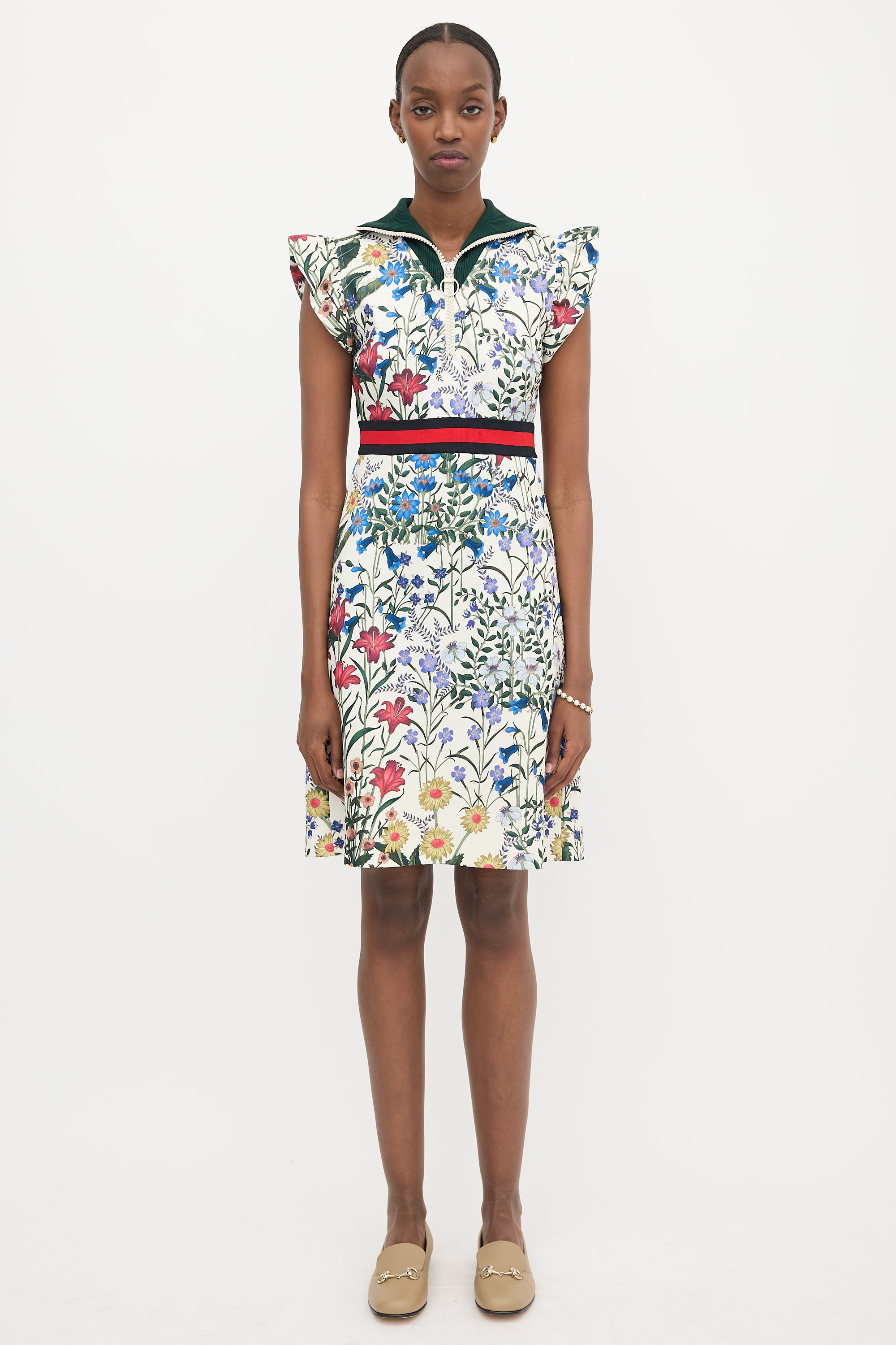 Gucci Floral Web Midi Dress