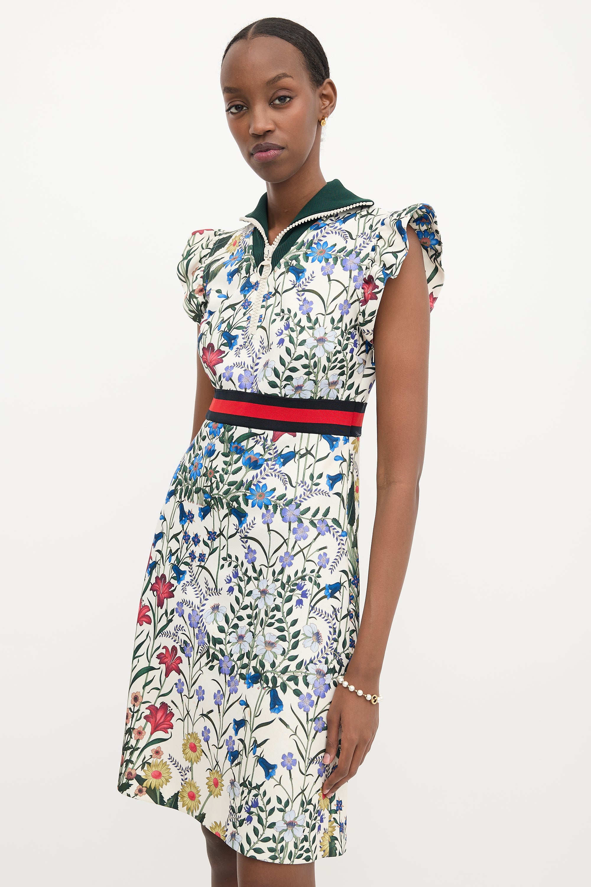 Gucci Floral Web Midi Dress