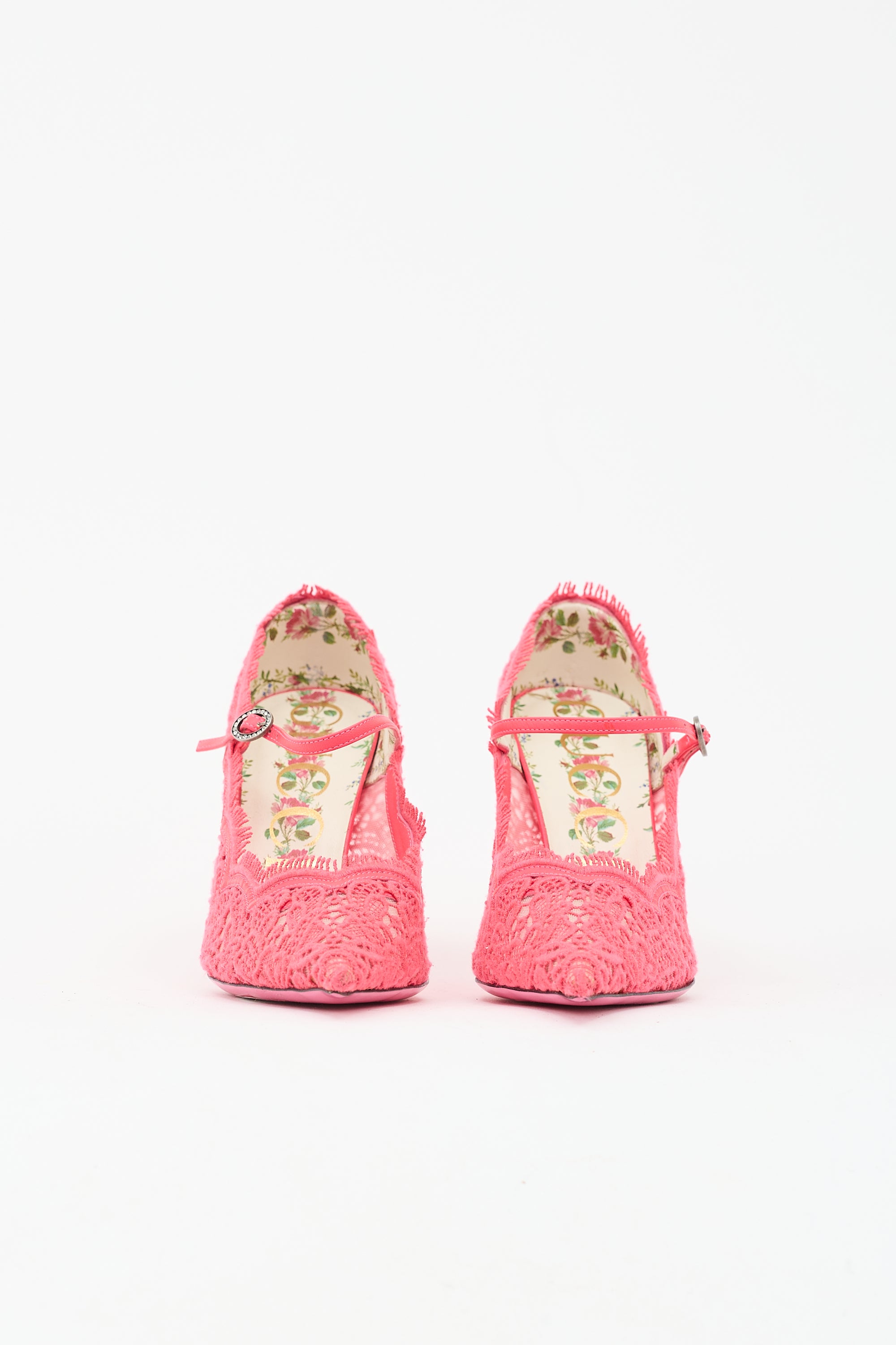Gucci Fluorescent Lace Virginia Pump