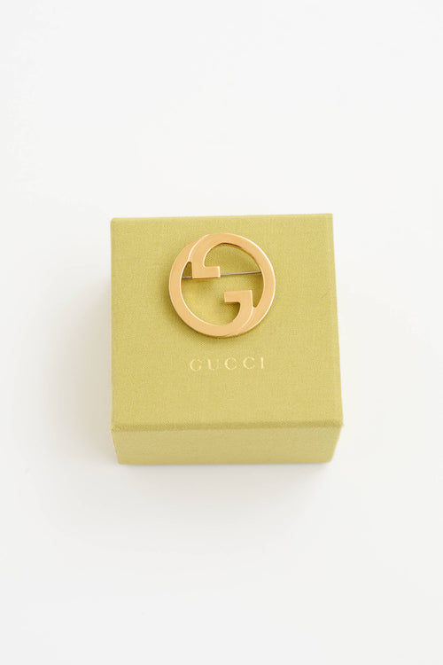 Gucci Blondie GG Logo Brooch