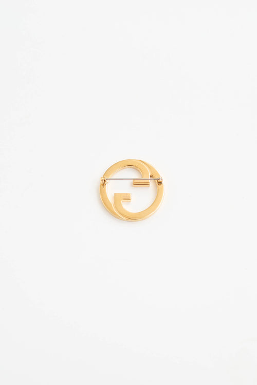 Gucci Blondie GG Logo Brooch