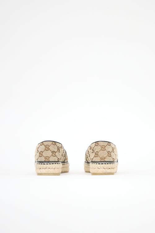 Gucci GG Canvas Marmont Espadrille Flat