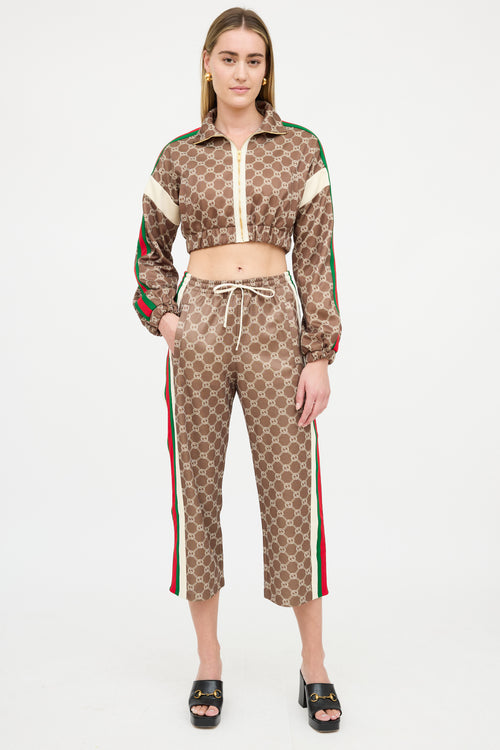 Gucci Cropped GG Supreme Co-ord Set