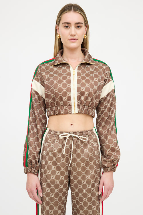 Gucci Cropped GG Supreme Co-ord Set