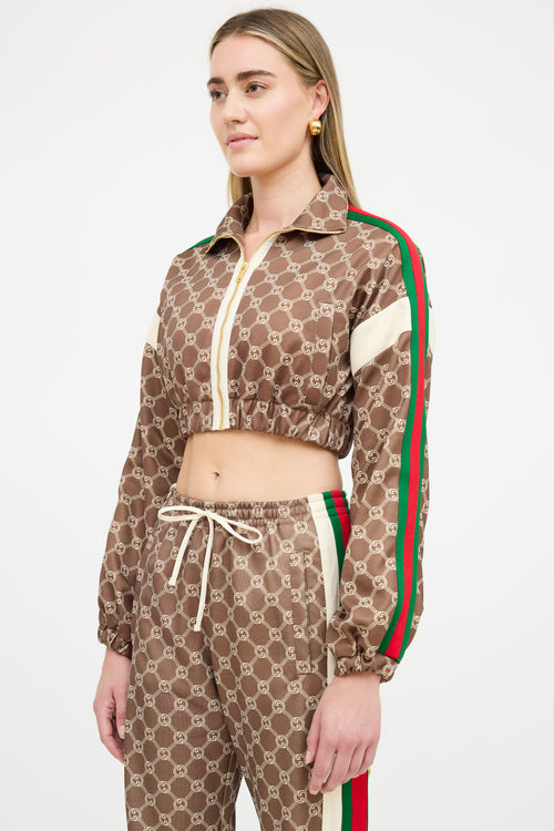 Gucci Cropped GG Supreme Co-ord Set