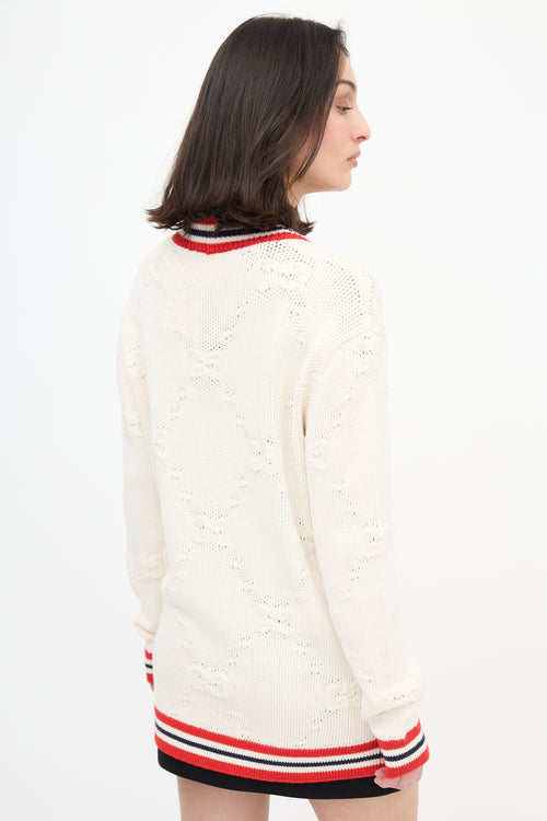 Gucci GG Jacquard Stripe Cardigan