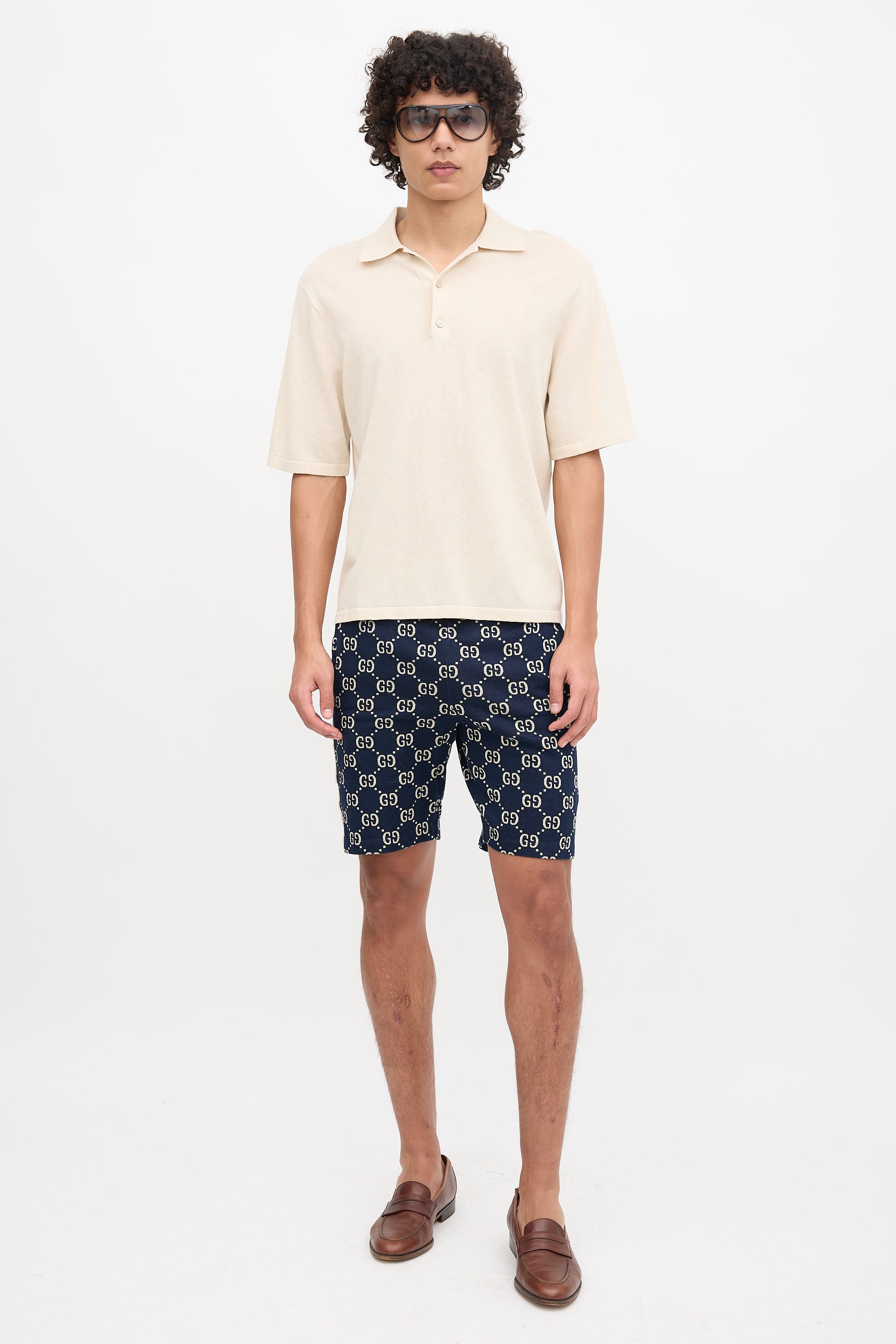Gucci GG Monogram Knit Shorts