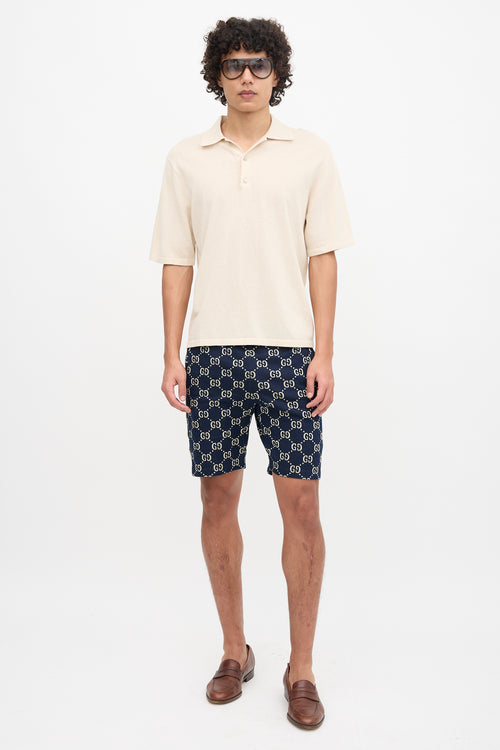 Gucci GG Monogram Knit Shorts