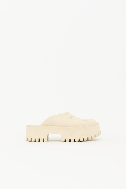 Gucci Rubber GG Elea Mule