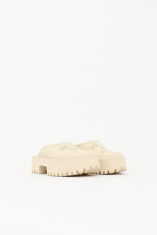 Gucci Rubber GG Elea Mule