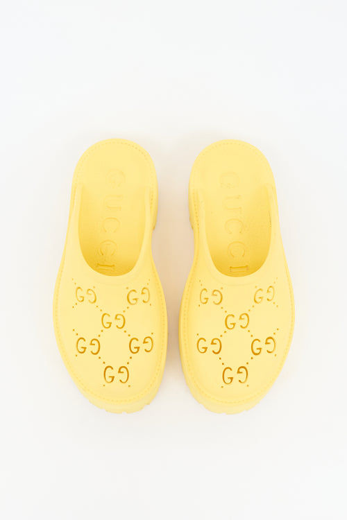Gucci Rubber GG Elea Mule