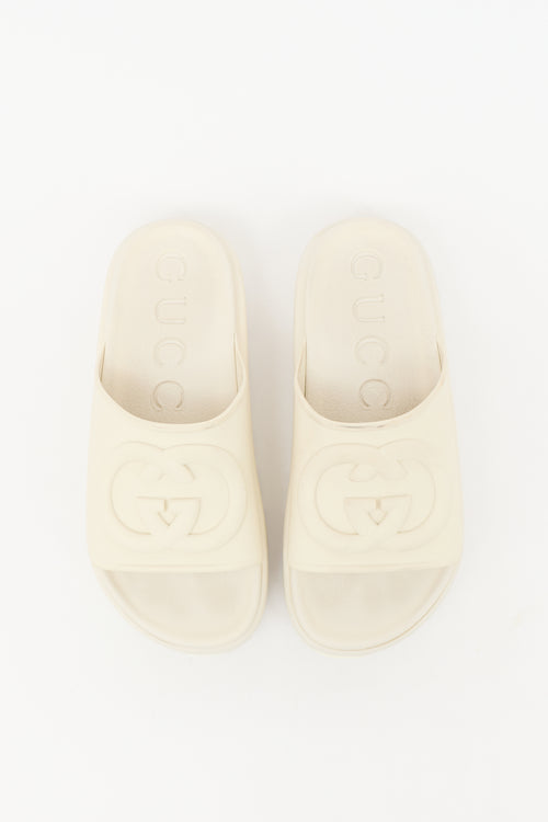 Gucci Rubber Interlocking GG Slide