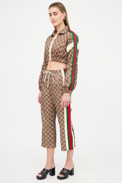 Gucci Cropped GG Supreme Co-ord Set