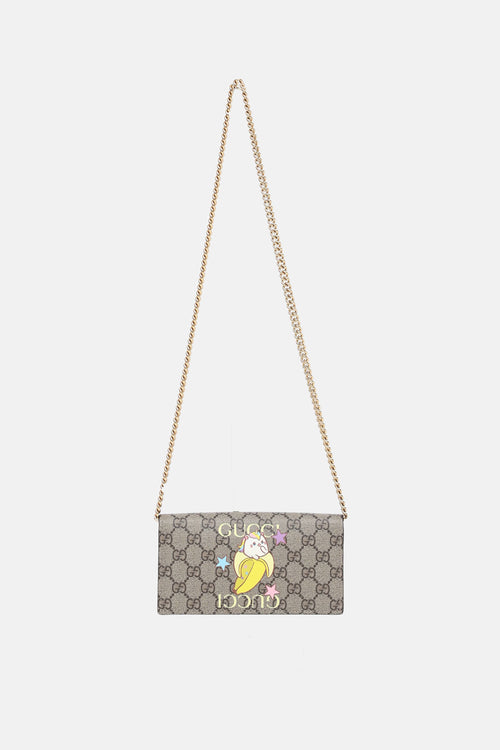 Gucci GG Supreme Bananya Wallet On Chain