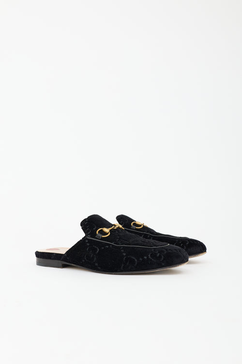 Gucci GG Velvet Princetown Mule