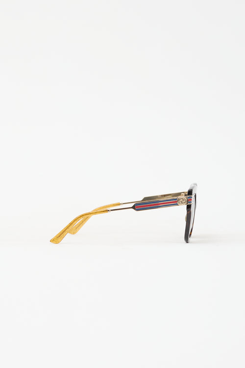 Gucci GG0281SA Web Sunglasses