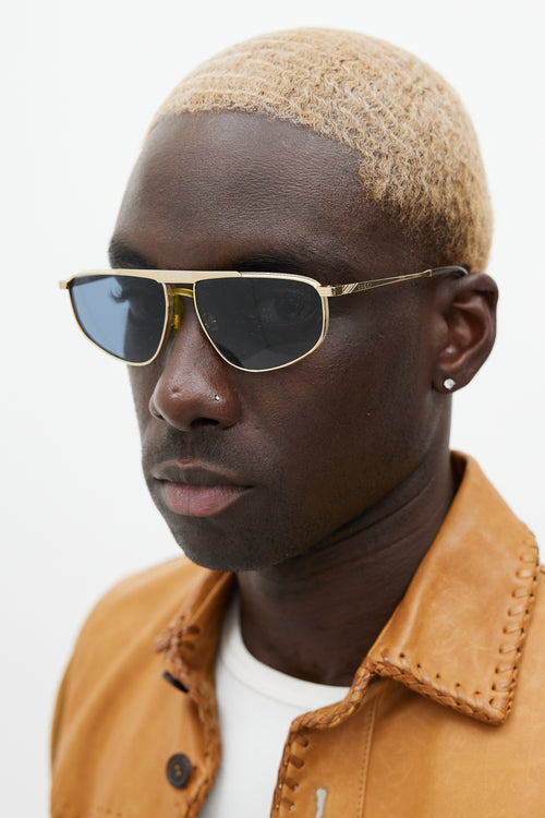 Gucci Gold & Purple GG0841S Sunglasses