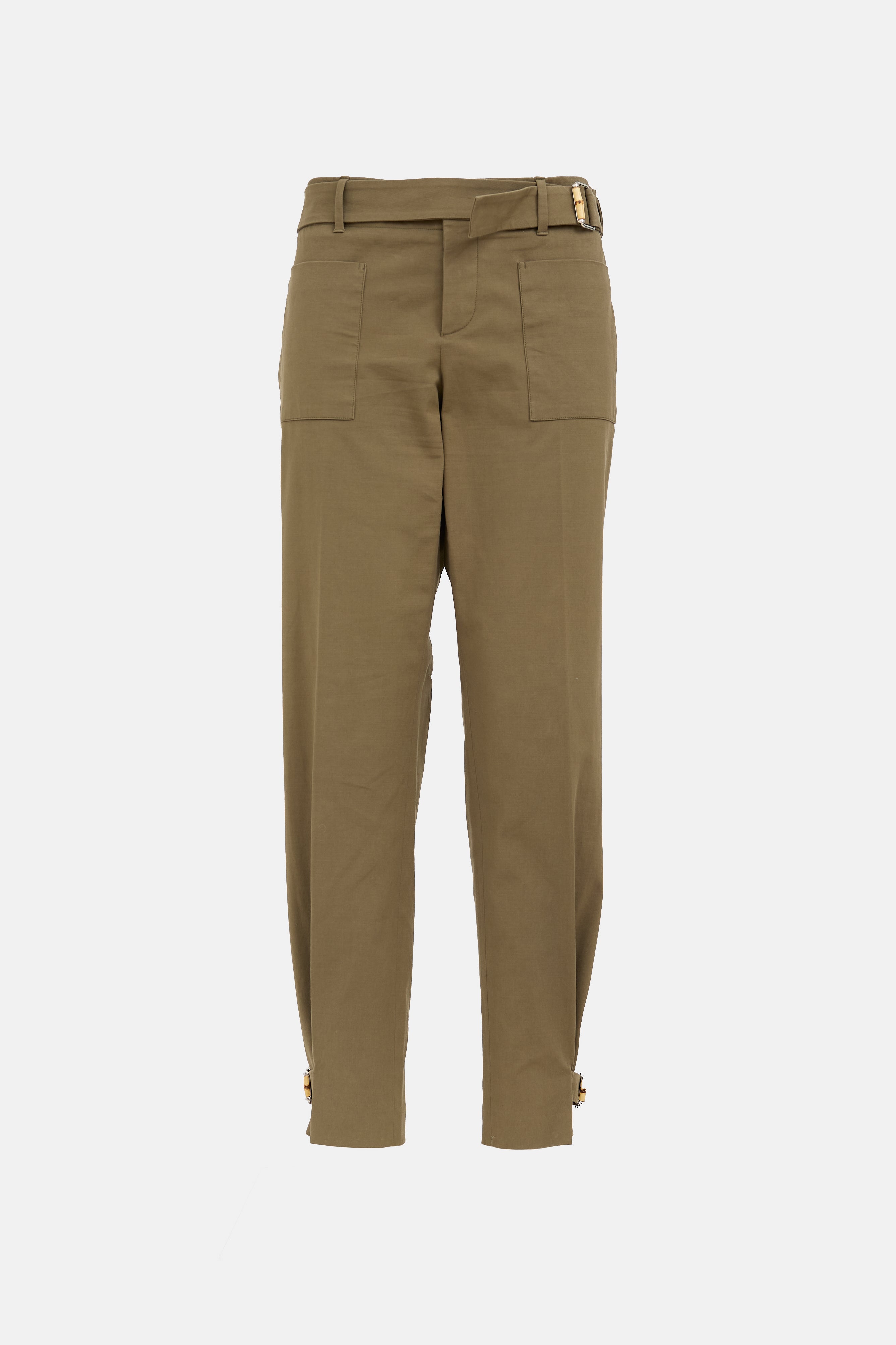 Gucci Belted Straight Leg Trouser