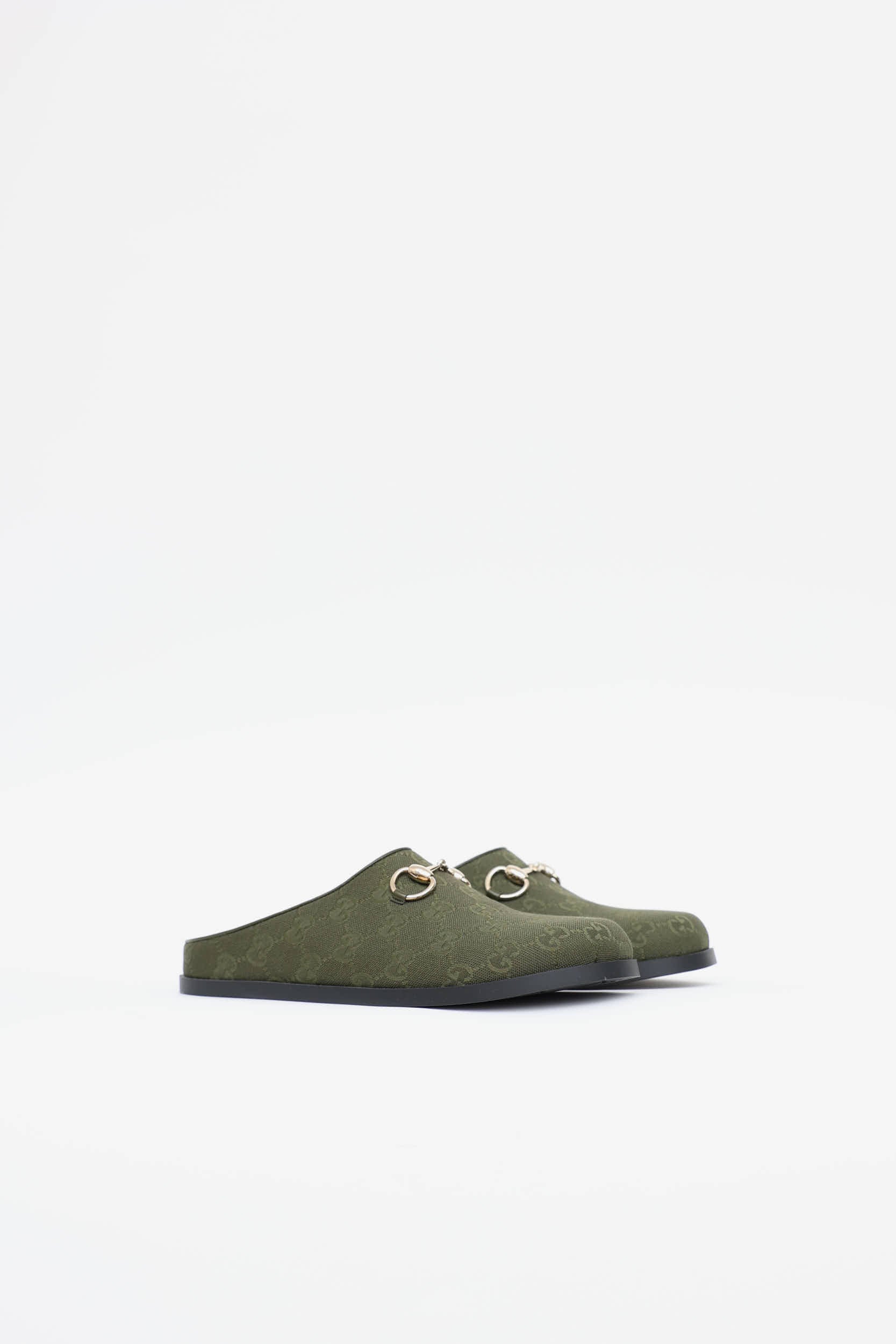 Gucci GG Canva Horsebit Mule