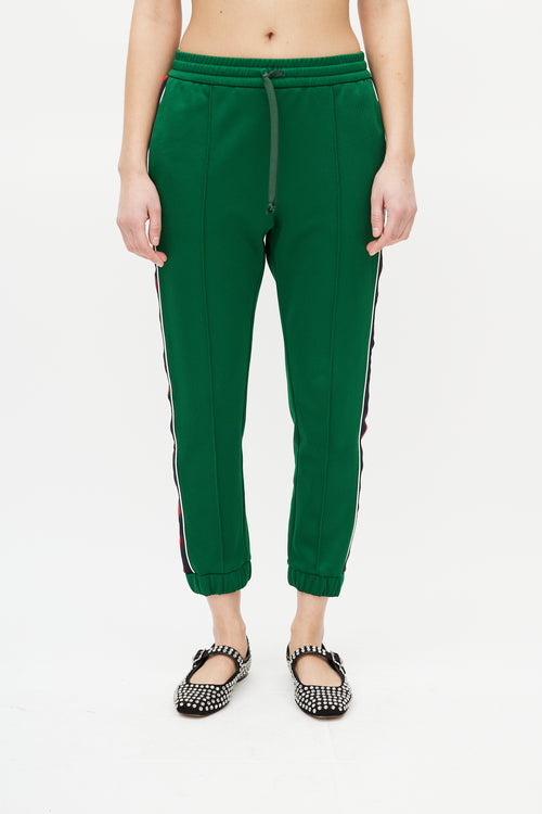 Gucci Green & Red Striped Track Pant
