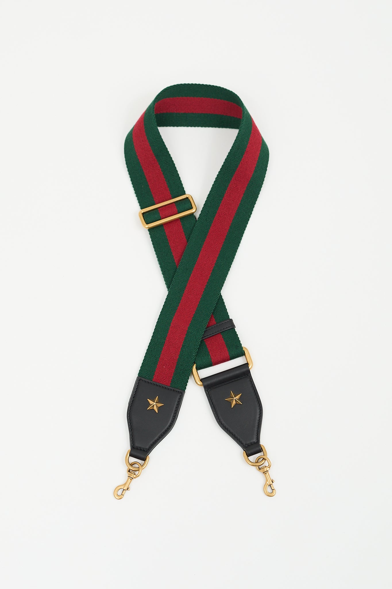 Gucci Green & Red Webbed Shoulder Strap