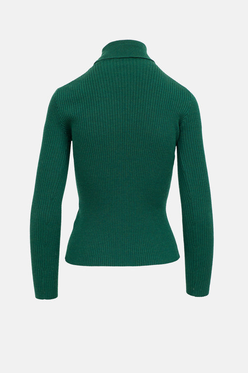  Kids GG Ribbed Knit Turtleneck