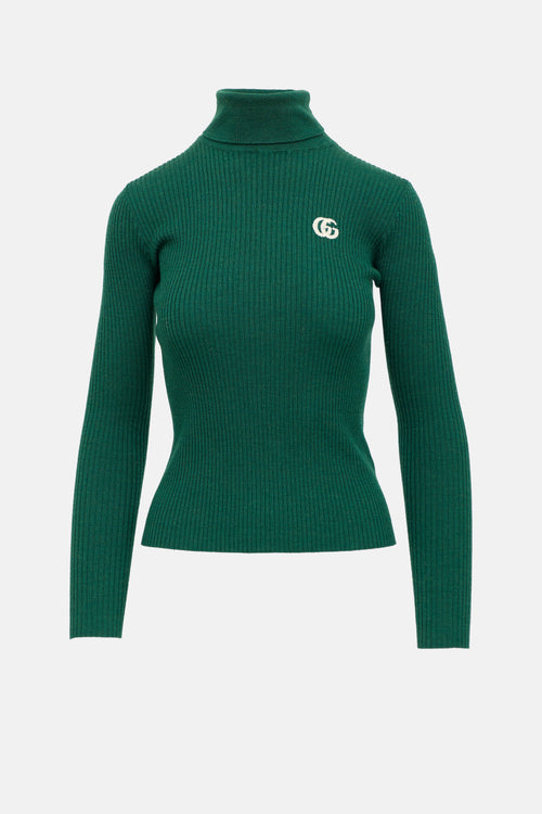 Gucci Kids GG Ribbed Knit Turtleneck