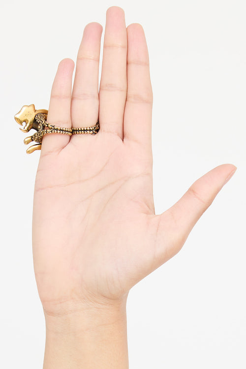 Gucci Crystal Double Ring