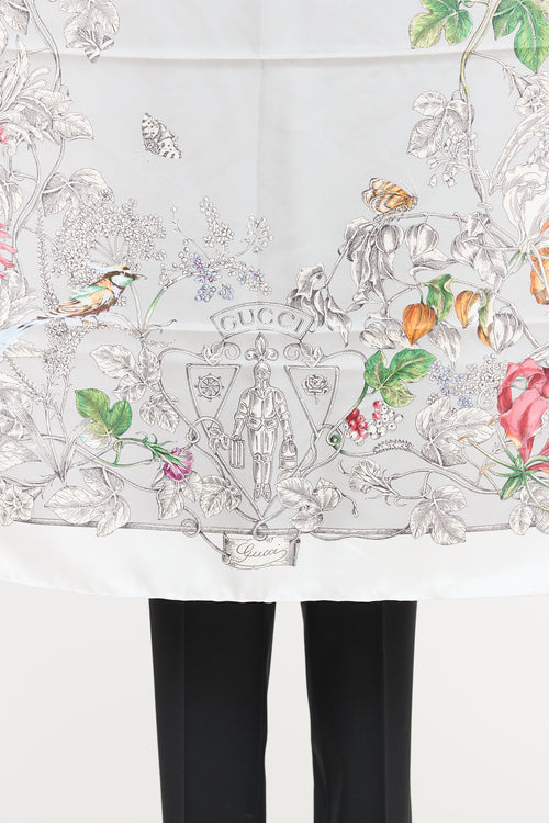 Gucci2021 Silk Wondergarden Scarf