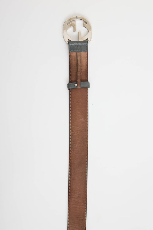 Gucci Interlocking GG Guccissima Belt