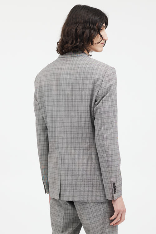 Gucci Grey & Multi Plaid Pant Suit