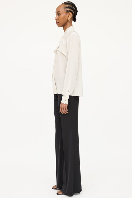 Gucci Silk Ruffle  Blouse