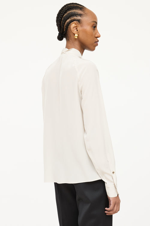 Gucci Silk Ruffle  Blouse