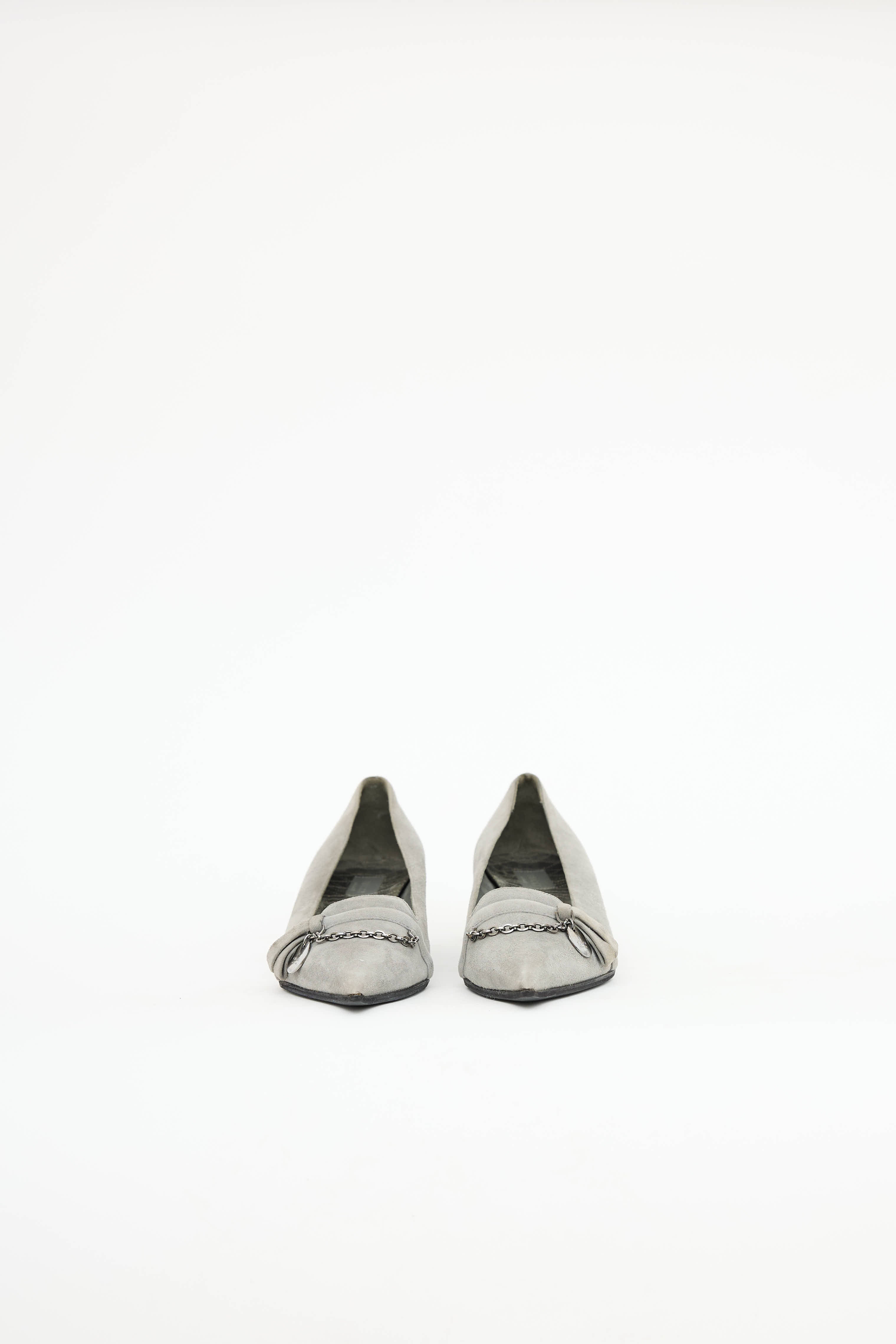 Gucci Suede Chain Heel