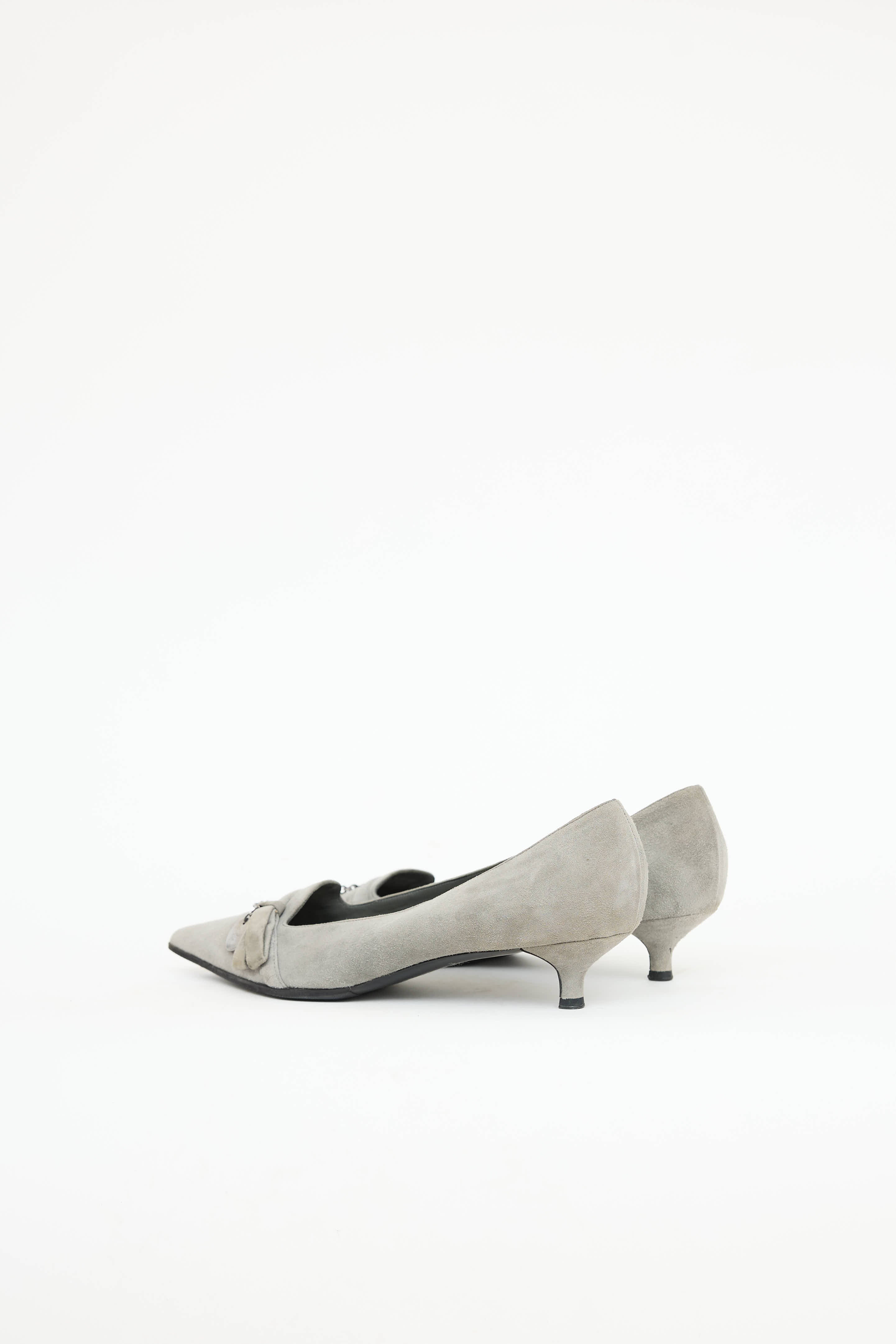 Gucci Suede Chain Heel