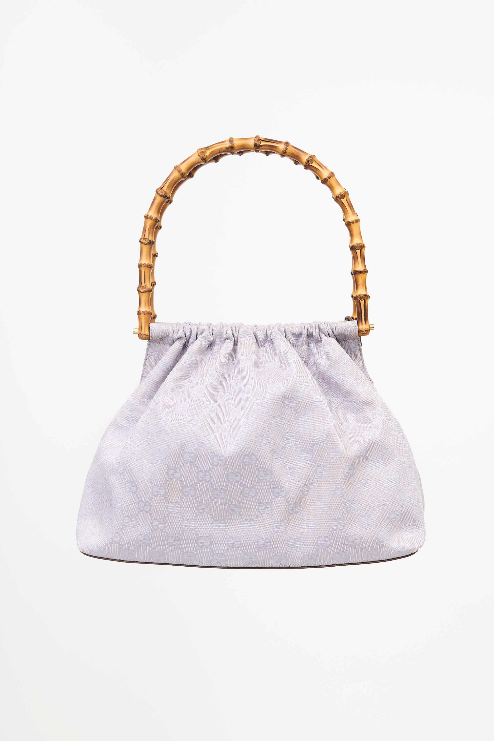 Gucci Canvas GG Bamboo Top Handle Bag