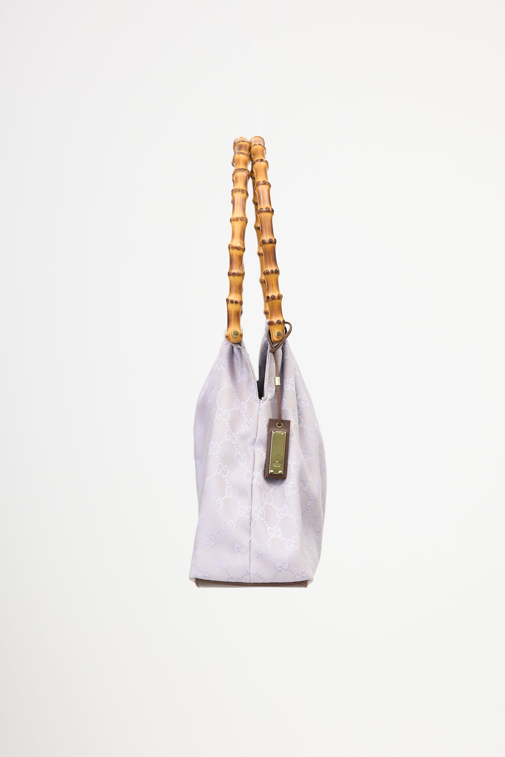 Gucci Canvas GG Bamboo Top Handle Bag