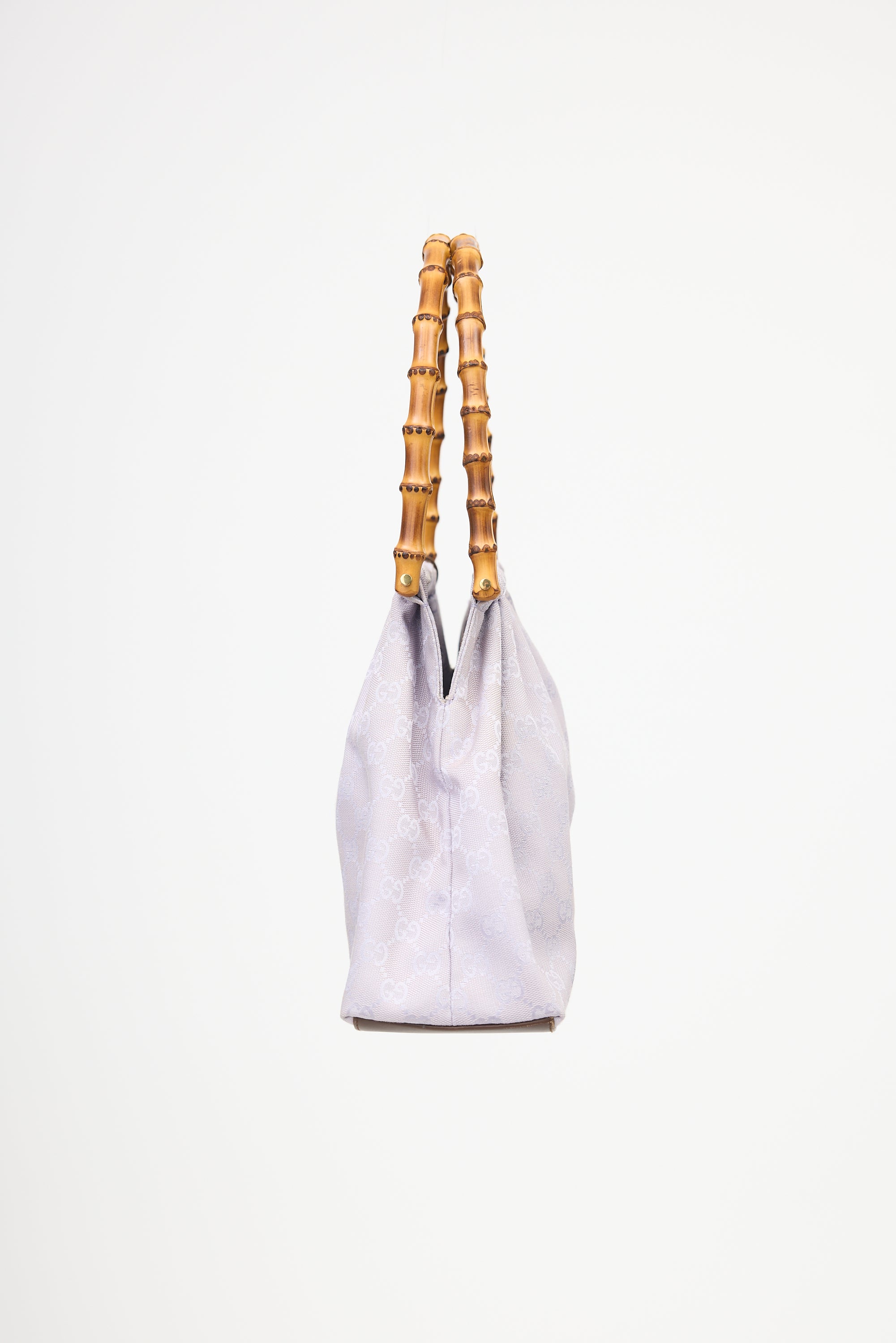 Gucci Canvas GG Bamboo Top Handle Bag